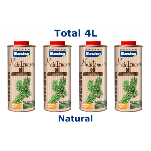 Blanchon MAINTENANCE OIL 4 ltr (four 1 ltr cans) NATURAL 01709017 (BL)